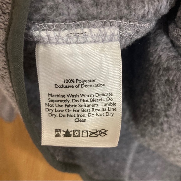 Eddie Bauer Fleece V-Neck Pullover Blue Gray - Picture 8 of 9